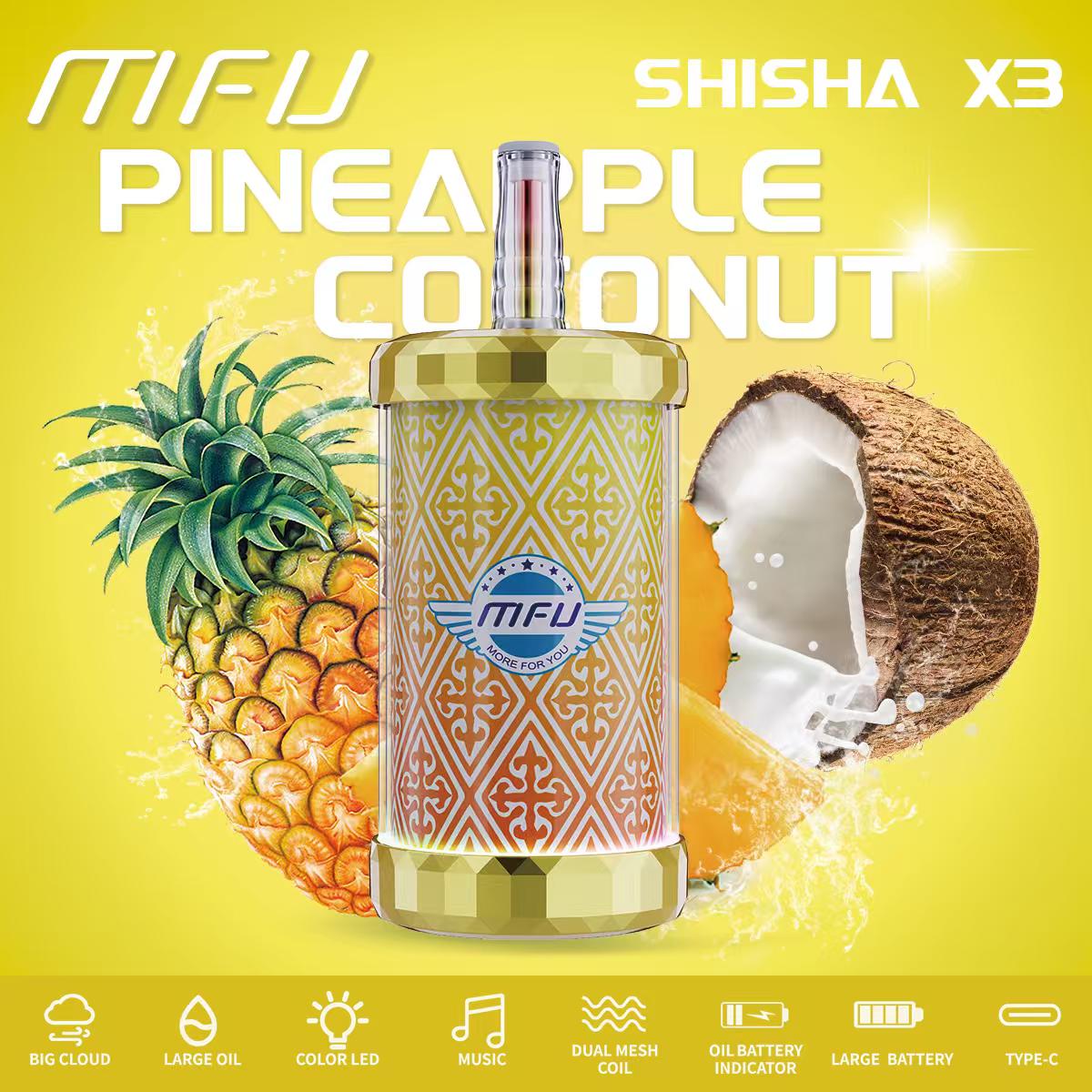 MFU SHISHA X3 Hookah 150000 Puffs Disposable Vape in Dubai