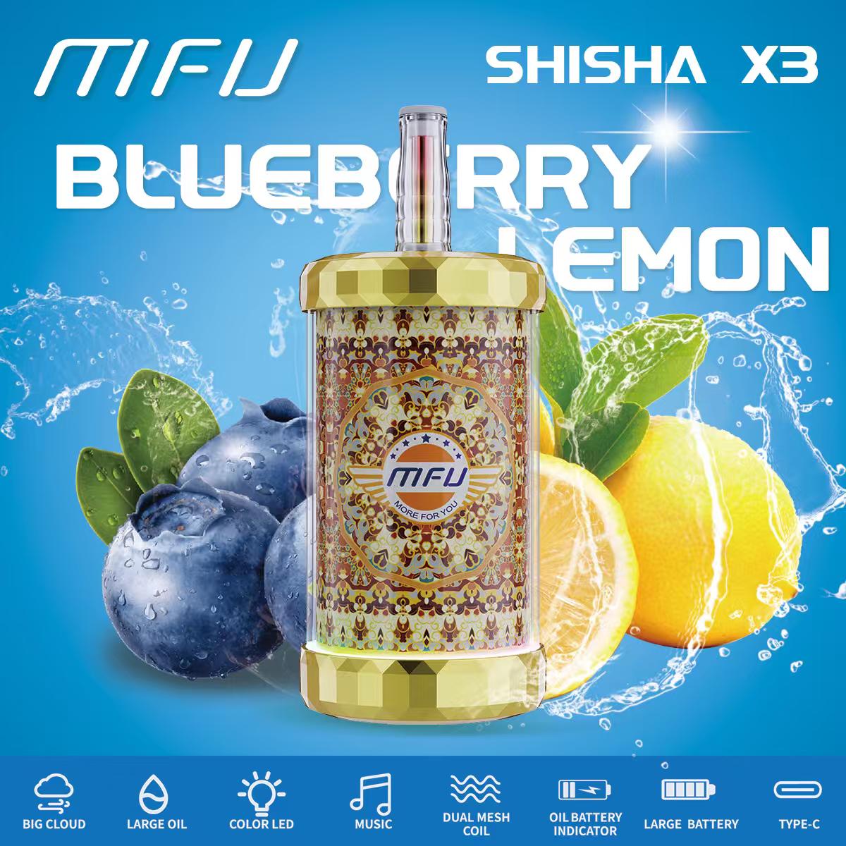 MFU SHISHA X3 Hookah 150000 Puffs Disposable Vape in Dubai