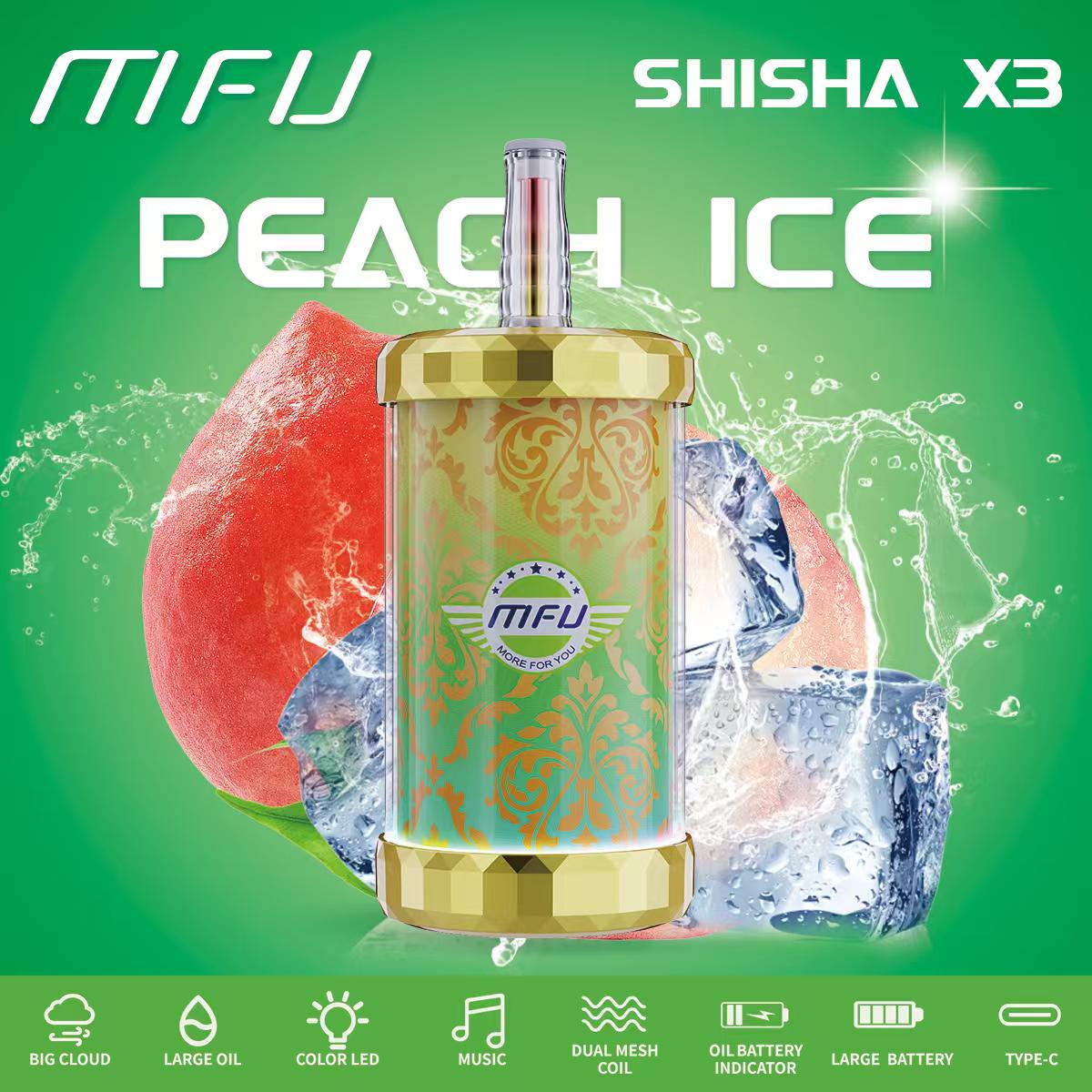 MFU SHISHA X3 Hookah 150000 Puffs Disposable Vape in Dubai