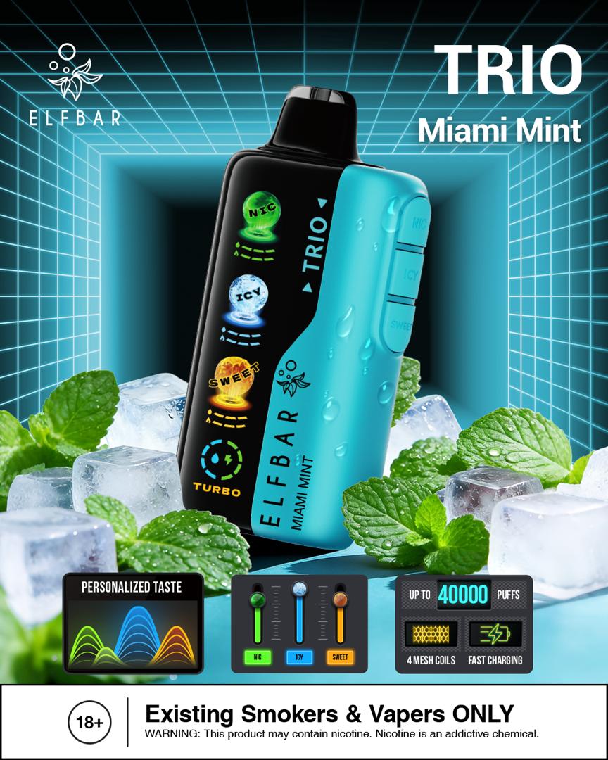 ELF BAR Trio 40000 Puffs Disposable Vape In UAE