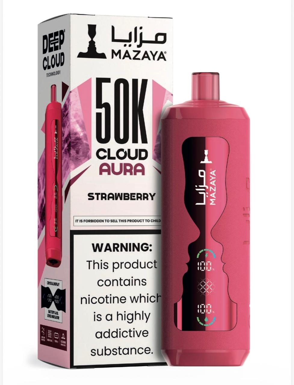 Mazaya Cloud AURA 50000 Puffs Disposable Vape 6mg in UAE