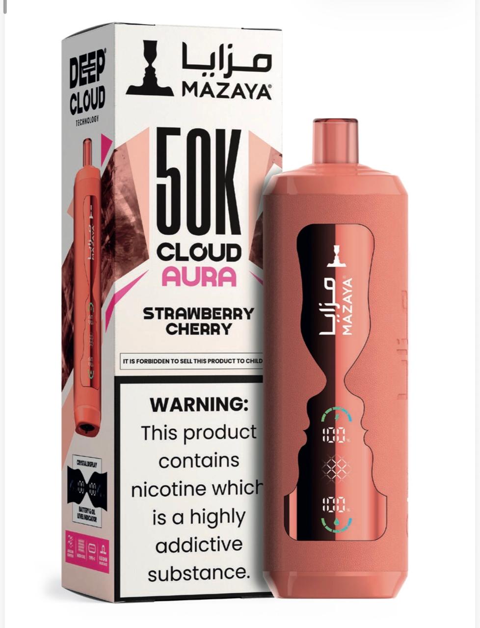 Mazaya Cloud AURA 50000 Puffs Disposable Vape 6mg in UAE