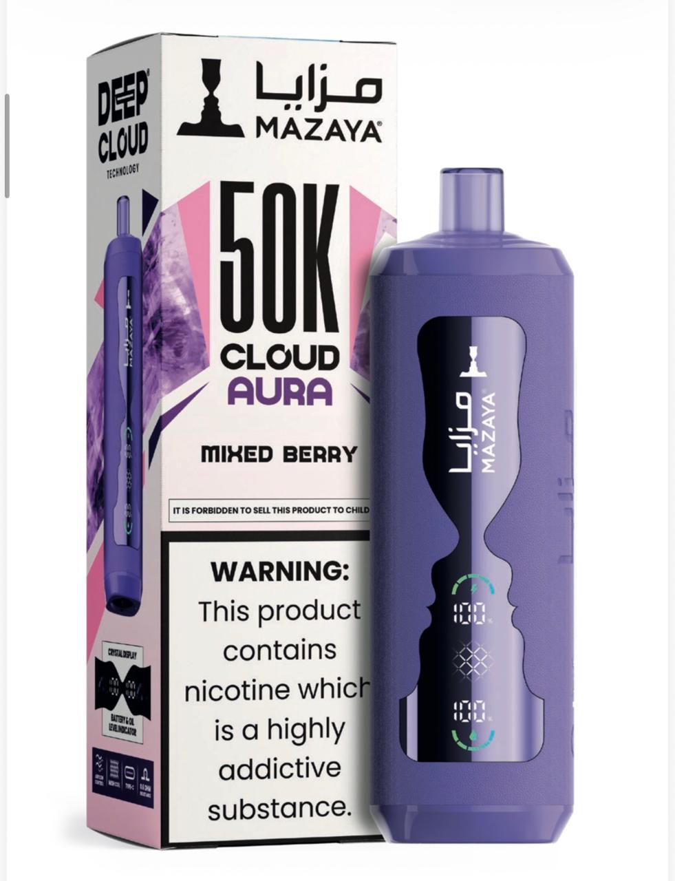 Mazaya Cloud AURA 50000 Puffs Disposable Vape 6mg in UAE