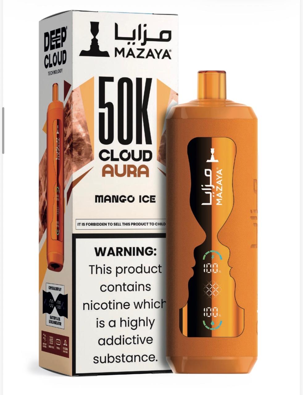 Mazaya Cloud AURA 50000 Puffs Disposable Vape 6mg in UAE