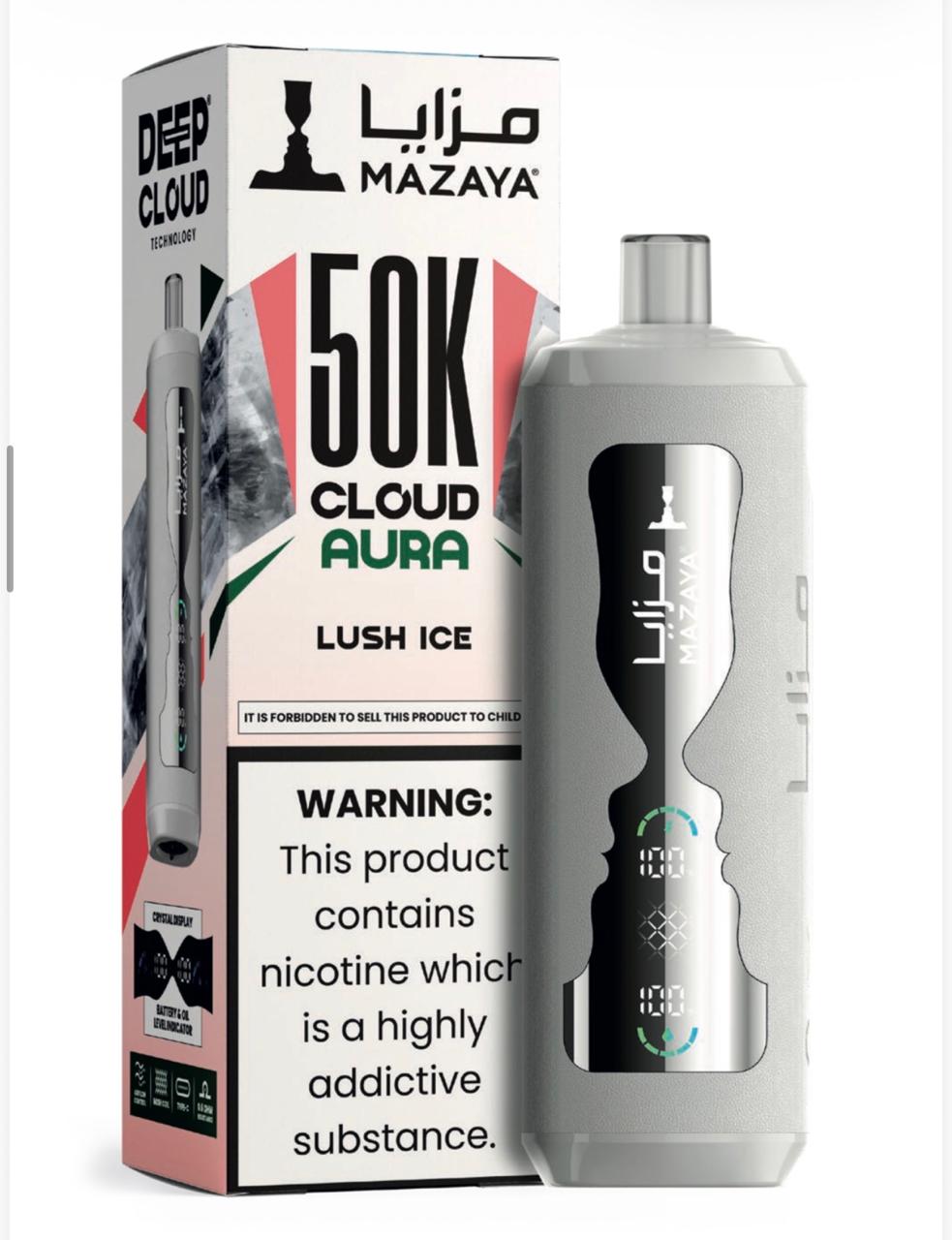Mazaya Cloud AURA 50000 Puffs Disposable Vape in Dubai
