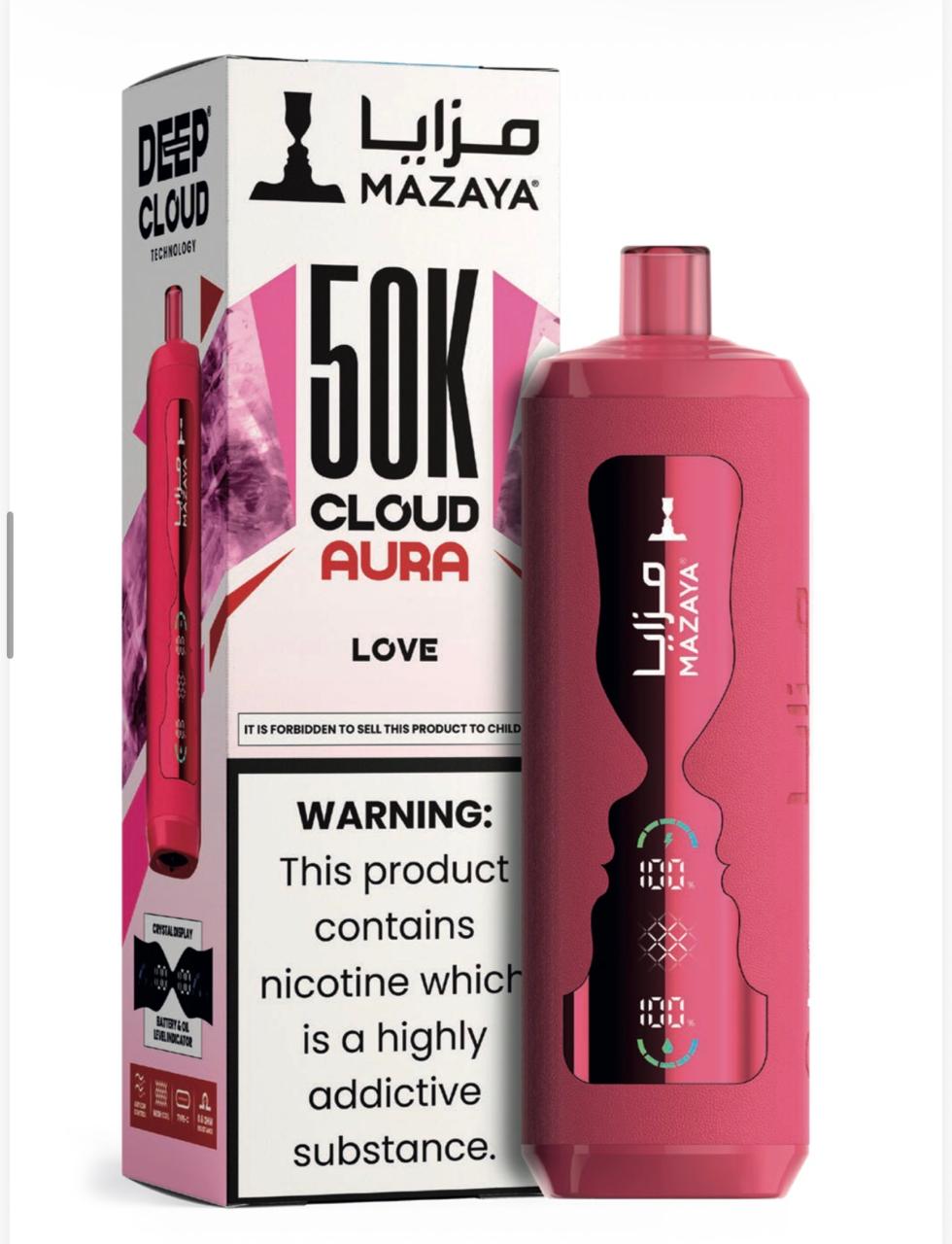 Mazaya Cloud AURA 50000 Puffs Disposable Vape 6mg in UAE