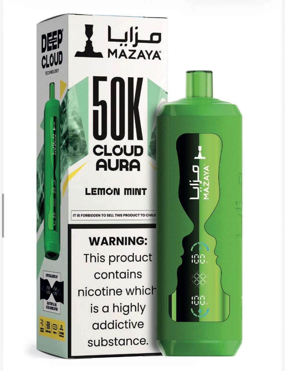 Mazaya Cloud AURA 50000 Puffs Disposable Vape 6mg in UAE