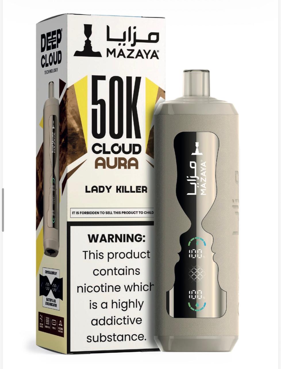 Mazaya Cloud AURA 50000 Puffs Disposable Vape 6mg in UAE