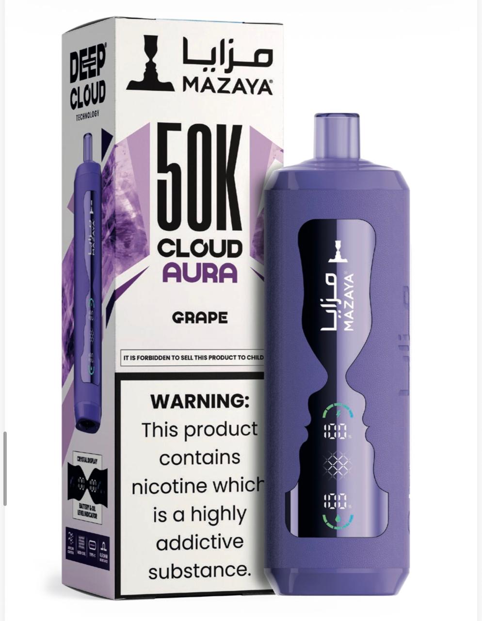 Mazaya Cloud AURA 50000 Puffs Disposable Vape 6mg in UAE