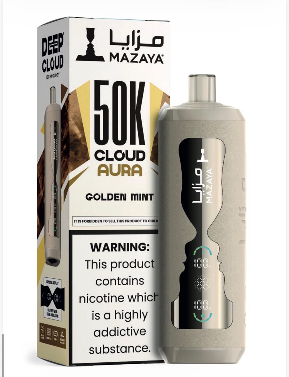 Mazaya Cloud AURA 50000 Puffs Disposable Vape 6mg in UAE