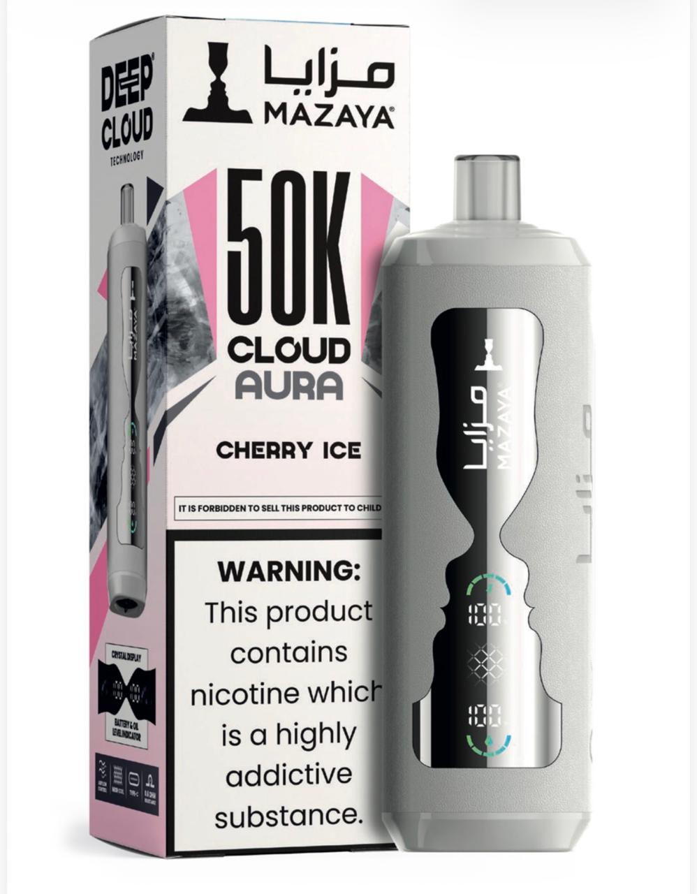 Mazaya Cloud AURA 50000 Puffs Disposable Vape 6mg in UAE