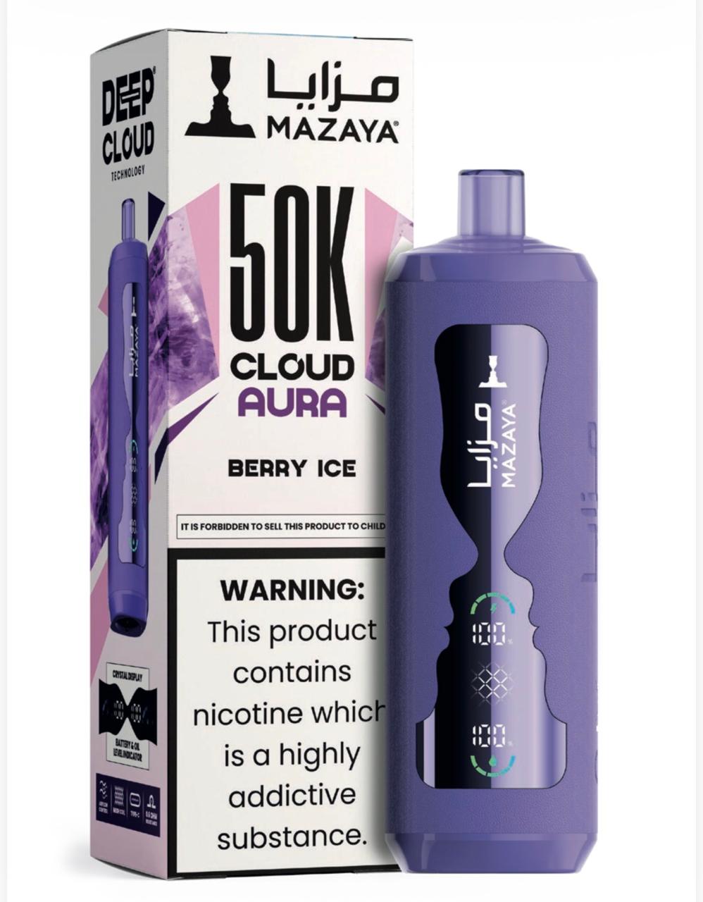 Mazaya Cloud AURA 50000 Puffs Disposable Vape in Dubai