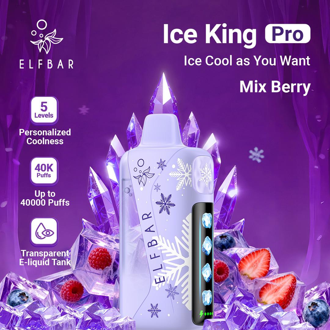 ELFBAR Ice King Pro 40000 Puffs 50mg Nicotine Ice disposable vape in UAE