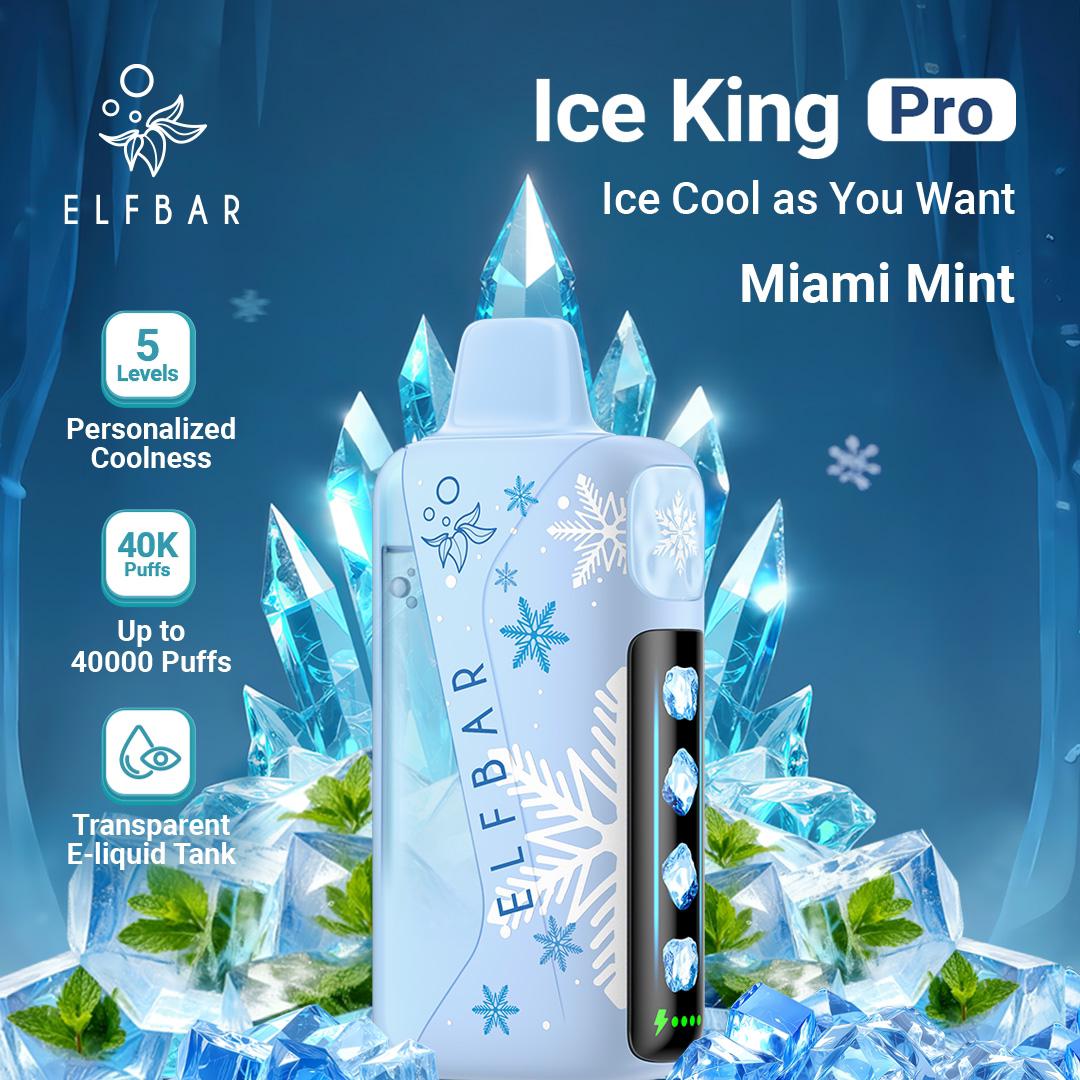 ELFBAR Ice King Pro 40000 Puffs 50mg Nicotine Ice disposable vape in UAE