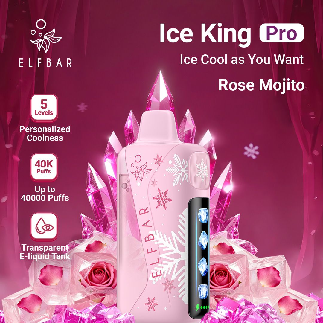 ELFBAR Ice King Pro 40000 Puffs 50mg Nicotine Ice disposable vape in UAE