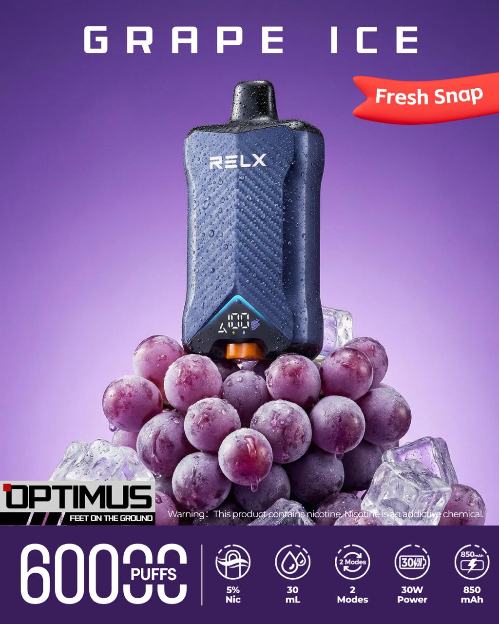 RELX Optimus 60000 Puffs Disposable Vape 50mg in UAE