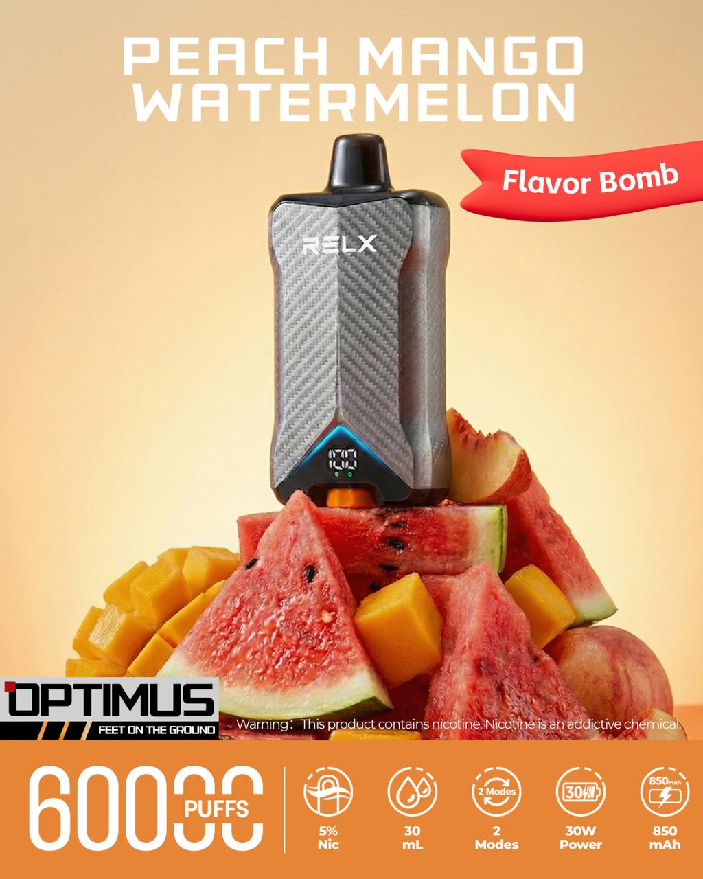 RELX Optimus 60000 Puffs Disposable Vape 50mg in UAE
