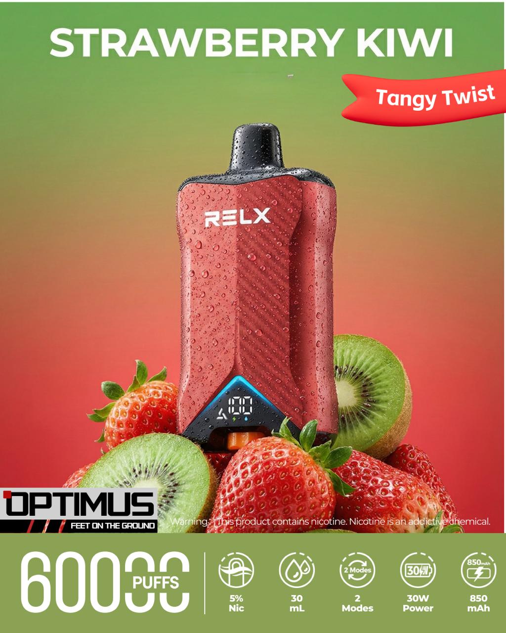 RELX Optimus 60000 Puffs Disposable Vape 50mg in UAE