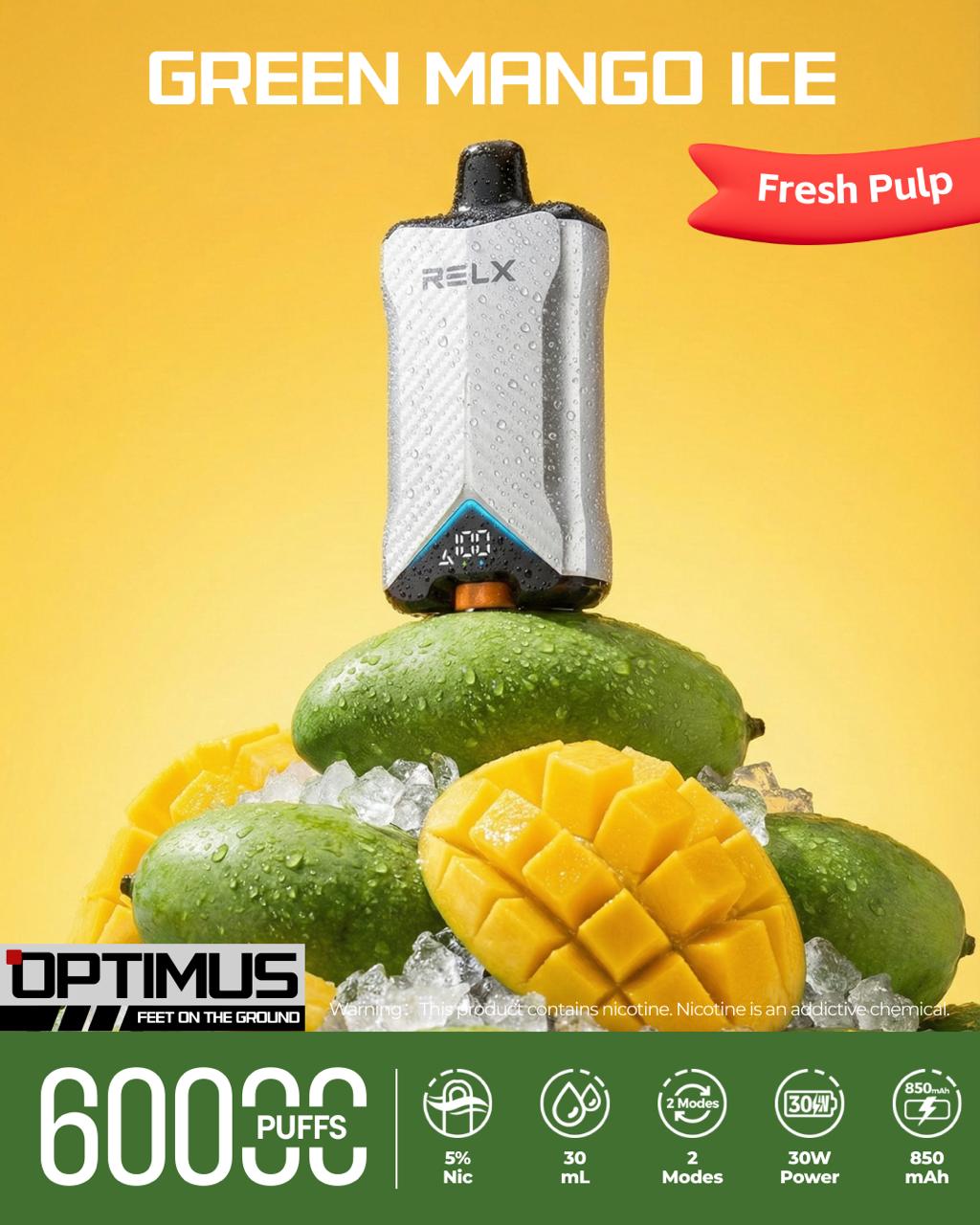 RELX Optimus 60000 Puffs Disposable Vape 50mg in UAE