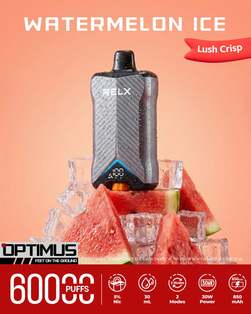 RELX Optimus 60000 Puffs Disposable Vape 50mg in UAE