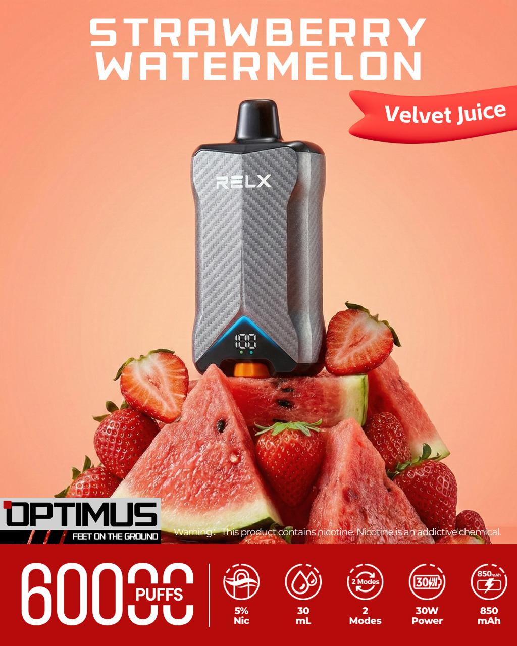RELX Optimus 60000 Puffs Disposable Vape 50mg in UAE
