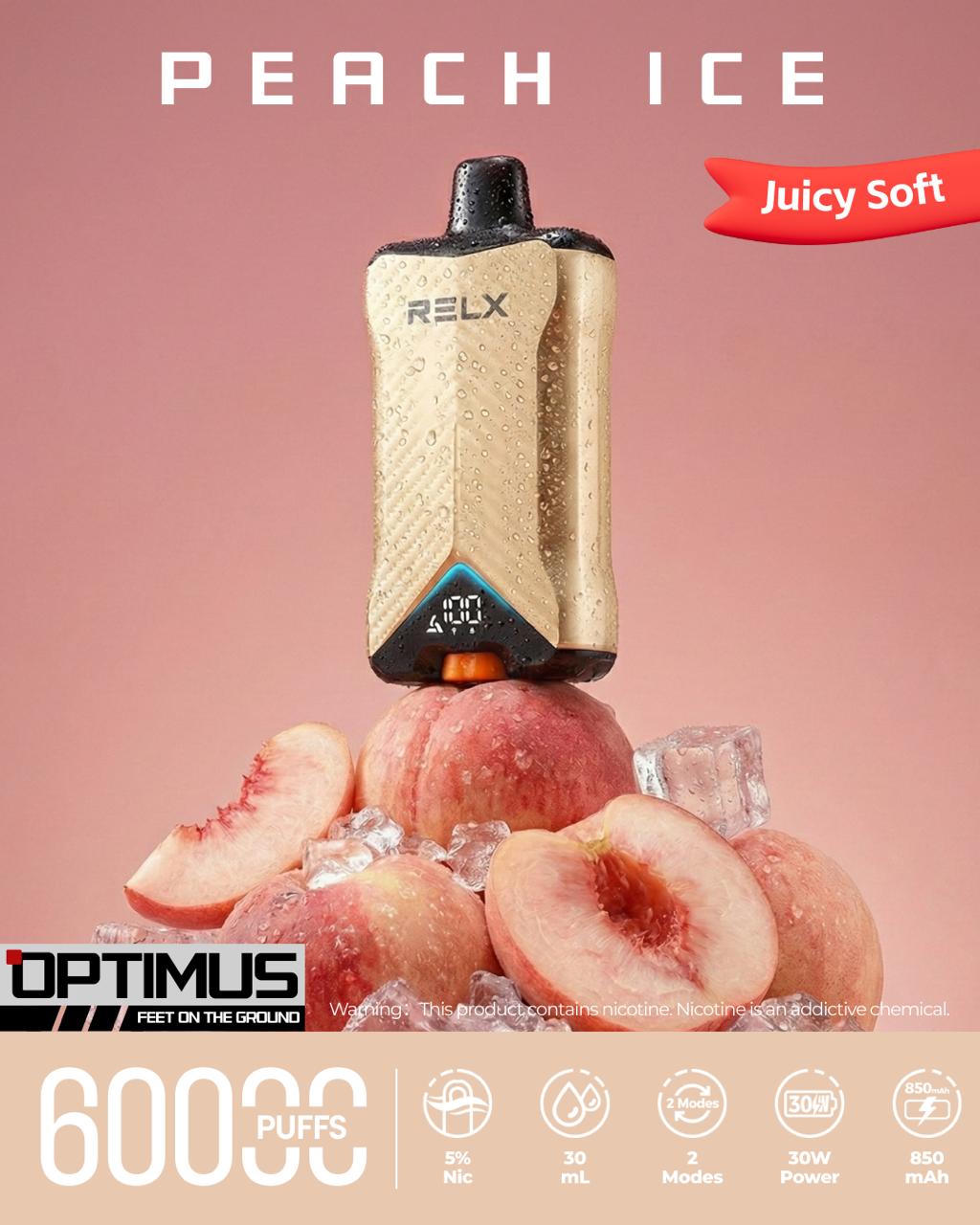 RELX Optimus 60000 Puffs Disposable Vape 50mg in UAE