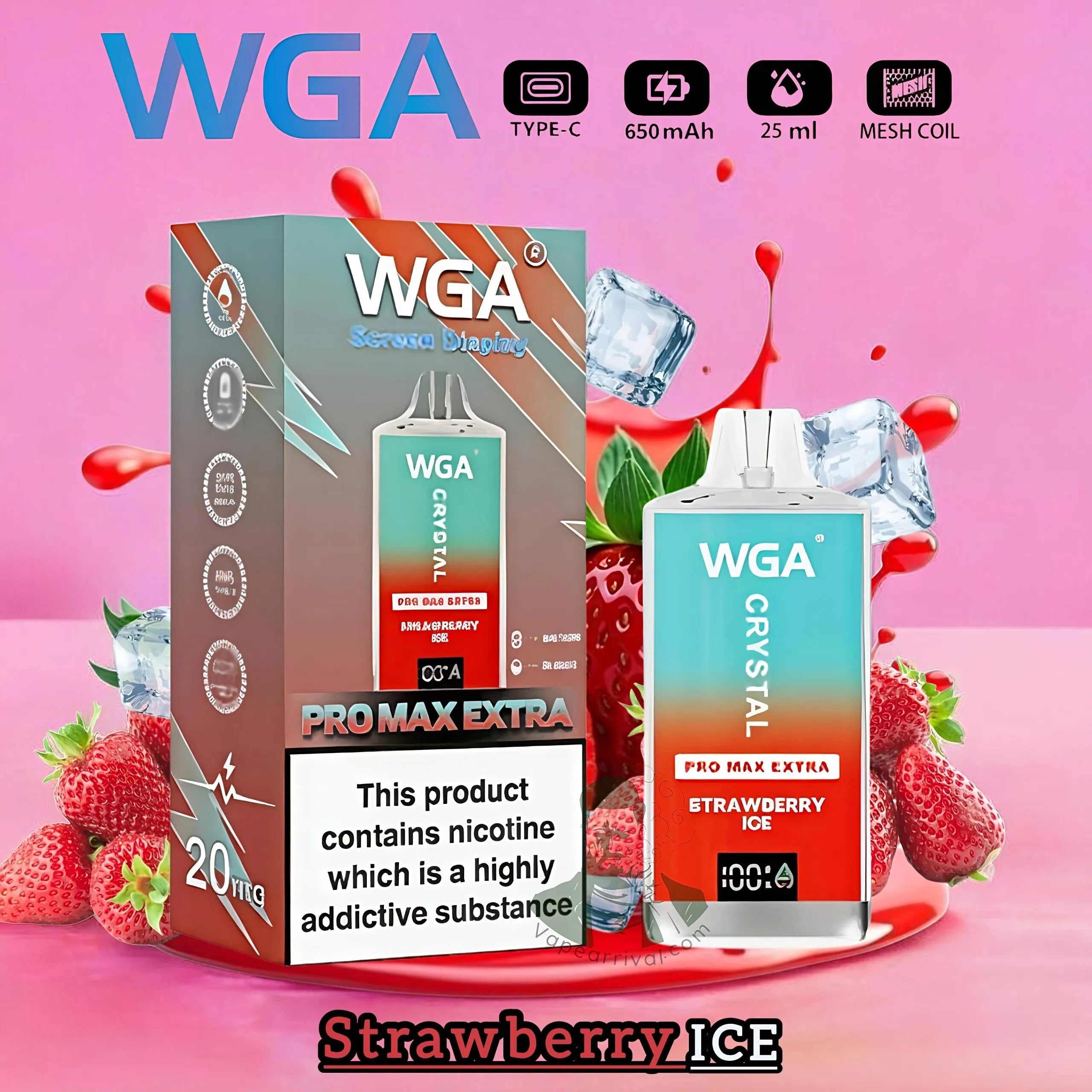 WGA Crystal Pro Max Extra 15000 Puffs Disposable Vape In UAE