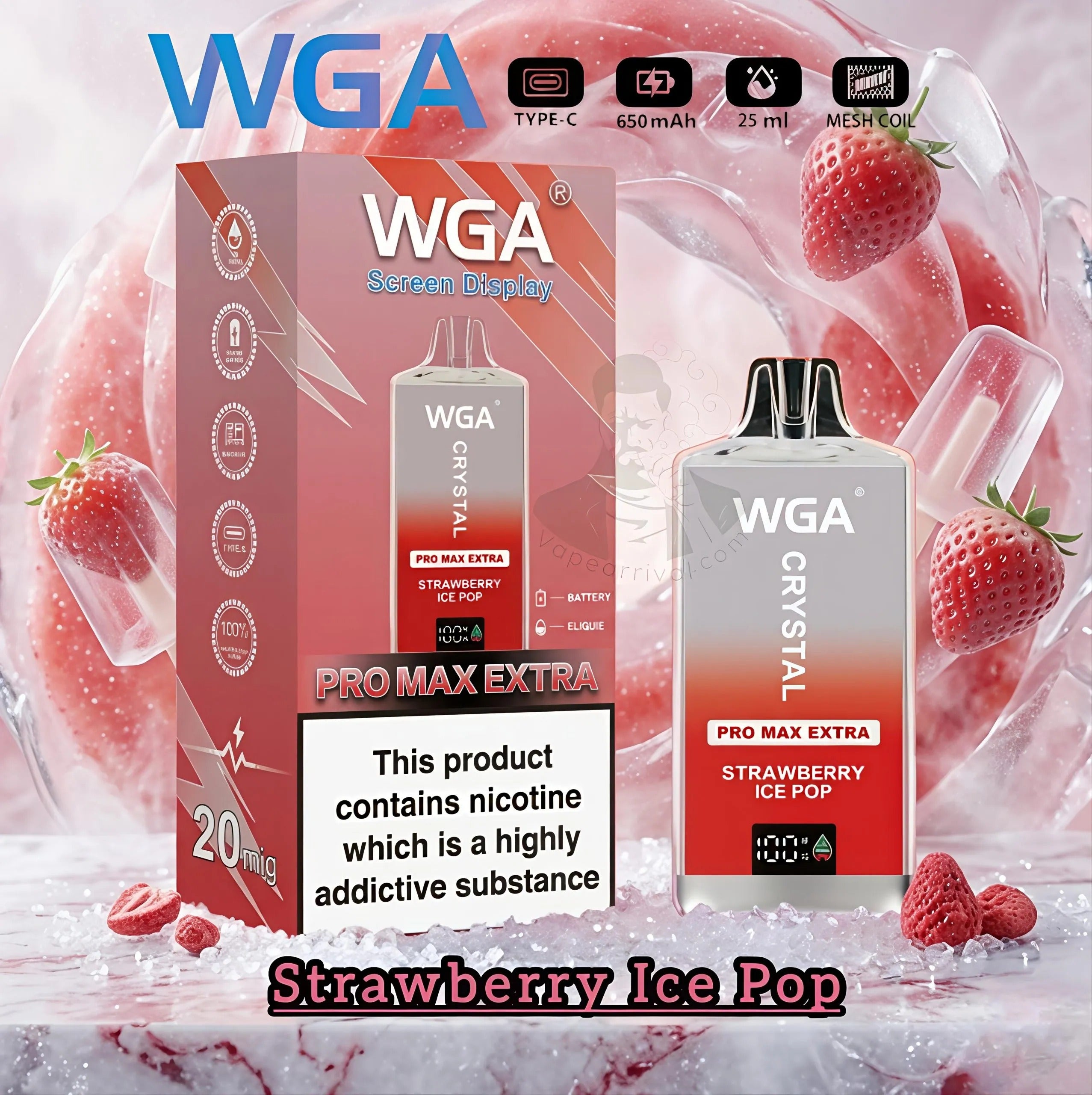 WGA Crystal Pro Max Extra 15000 Puffs Disposable Vape In UAE