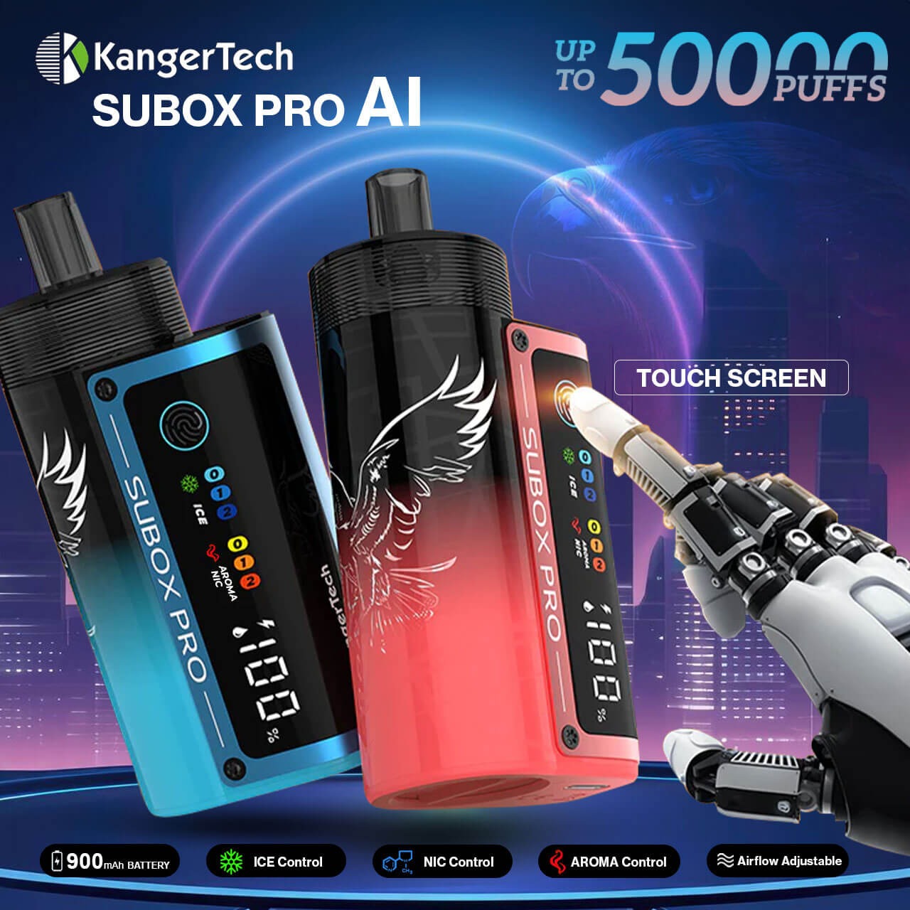 Kanger SUBOX Pro AI 50000 Puffs Disposable Vape in Dubai