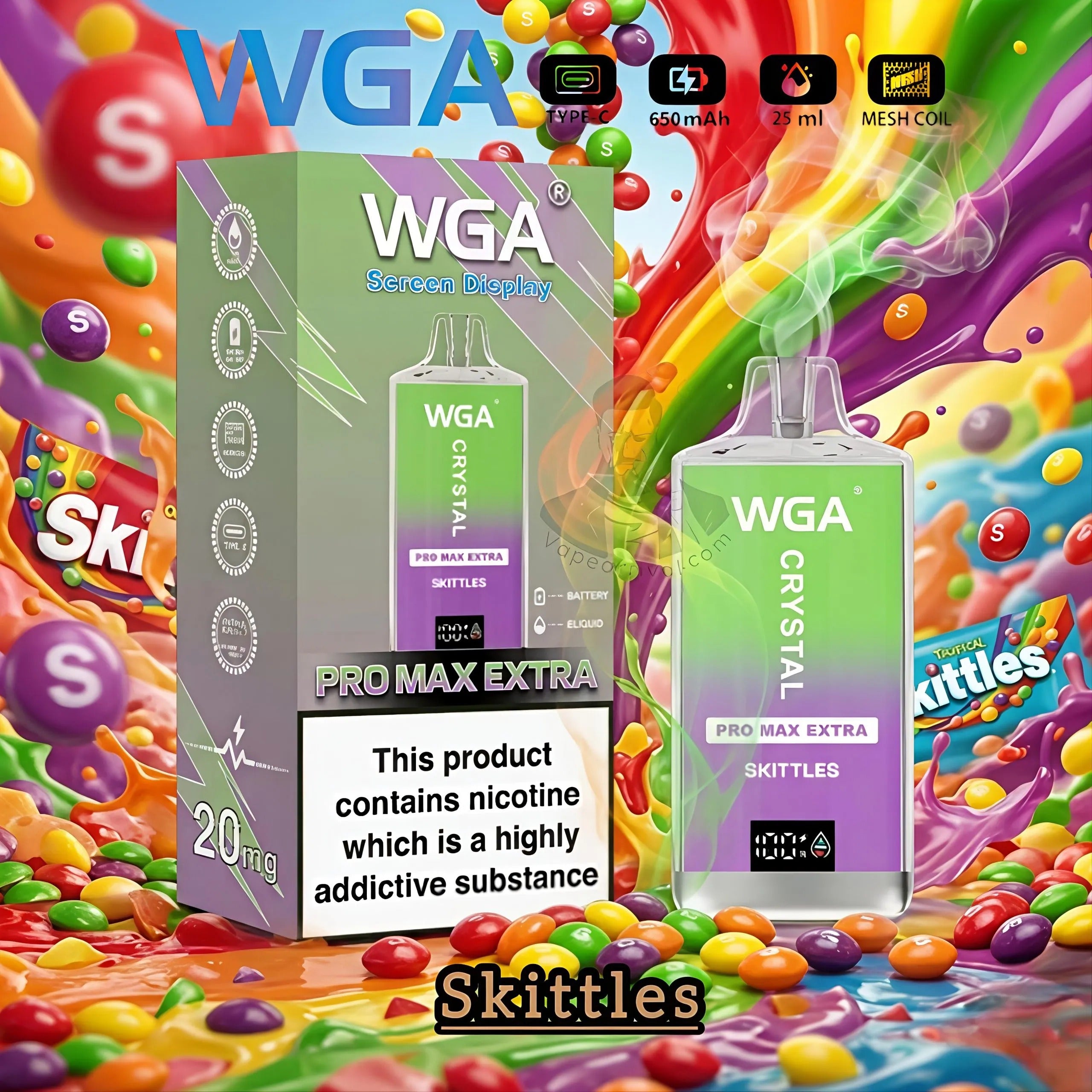 WGA Crystal Pro Max Extra 15000 Puffs Disposable Vape In UAE