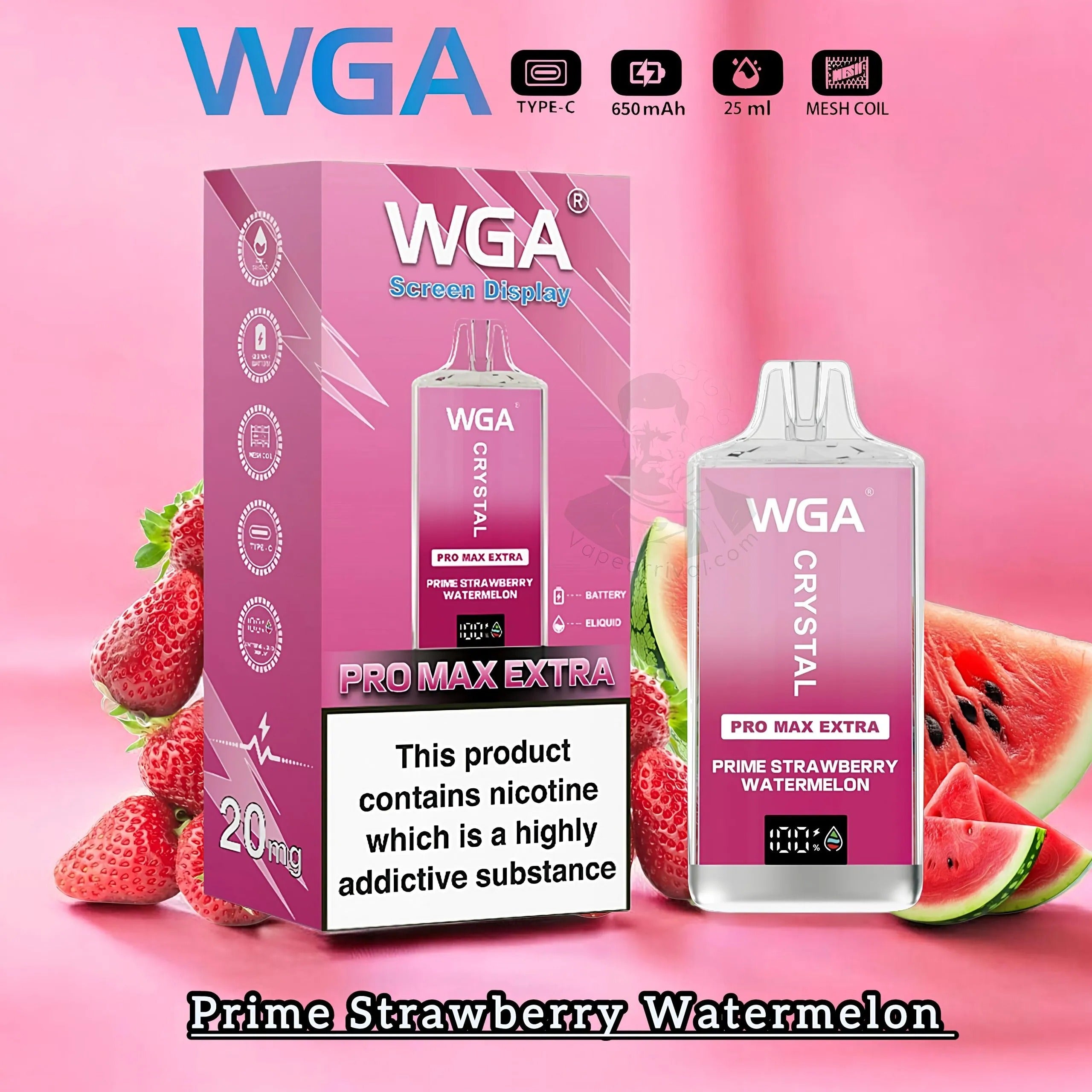 WGA Crystal Pro Max Extra 15000 Puffs Disposable Vape In UAE
