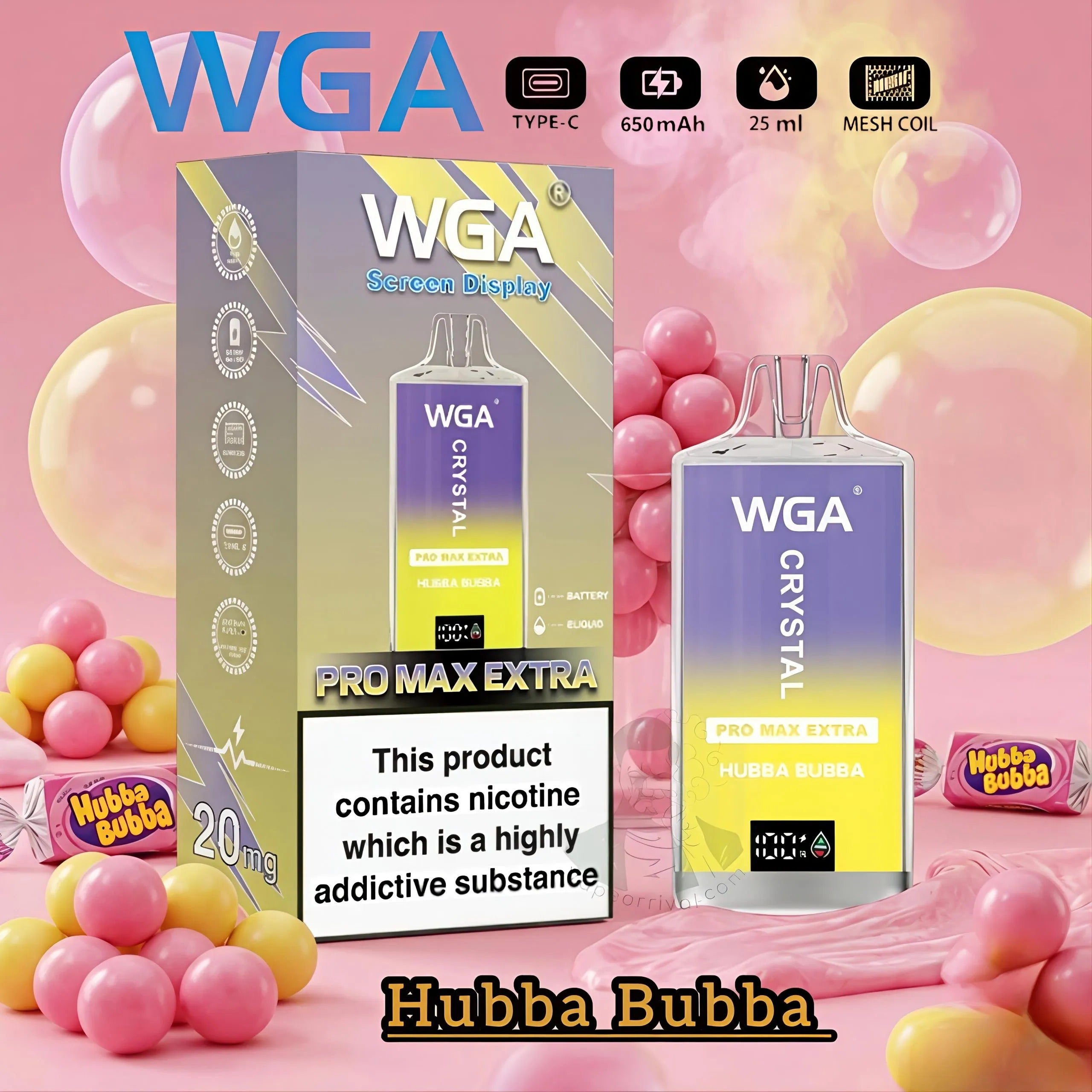 WGA Crystal Pro Max Extra 15000 Puffs Disposable Vape In UAE