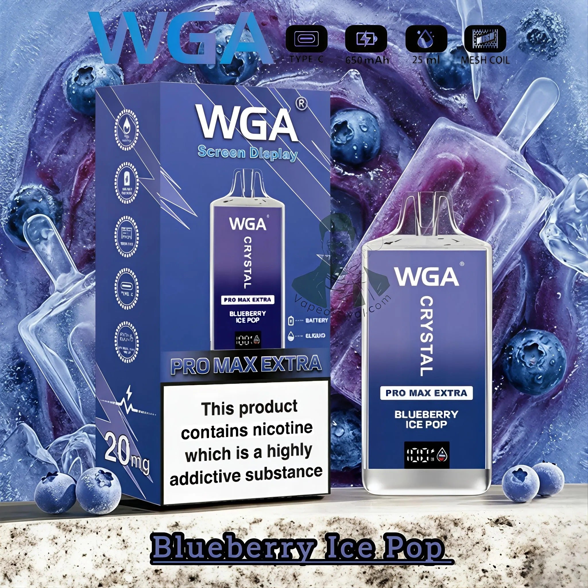 WGA Crystal Pro Max Extra 15000 Puffs Disposable Vape In UAE