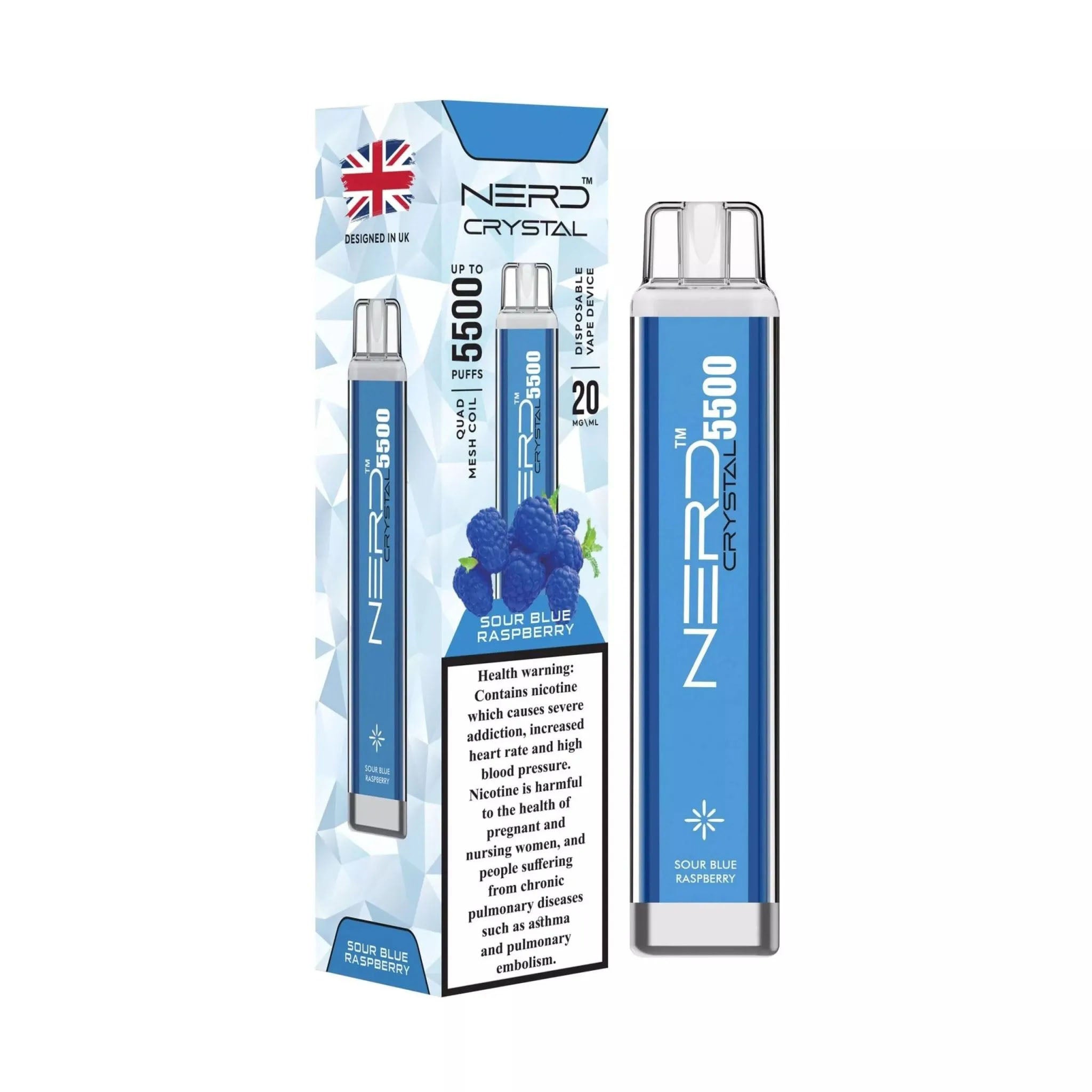 Nerd Crystal 5500 Puffs Disposable Vape In Dubai