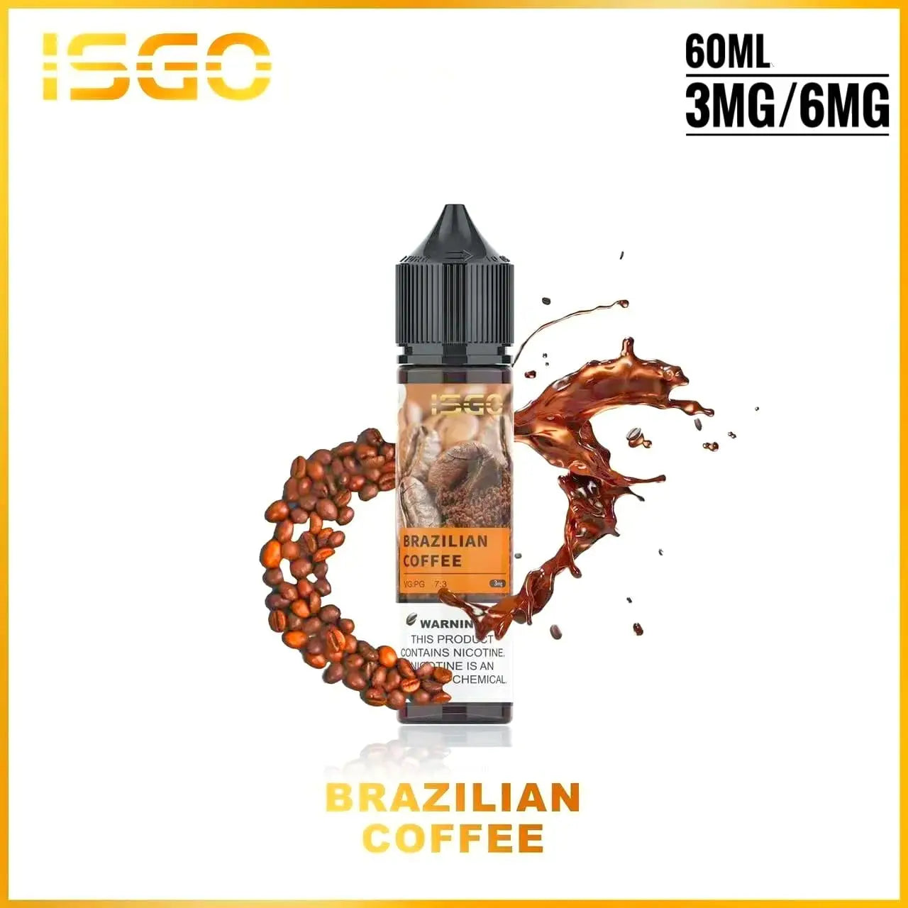 ISGO 60ML E LIQUID 6MG ALL FLAVORS